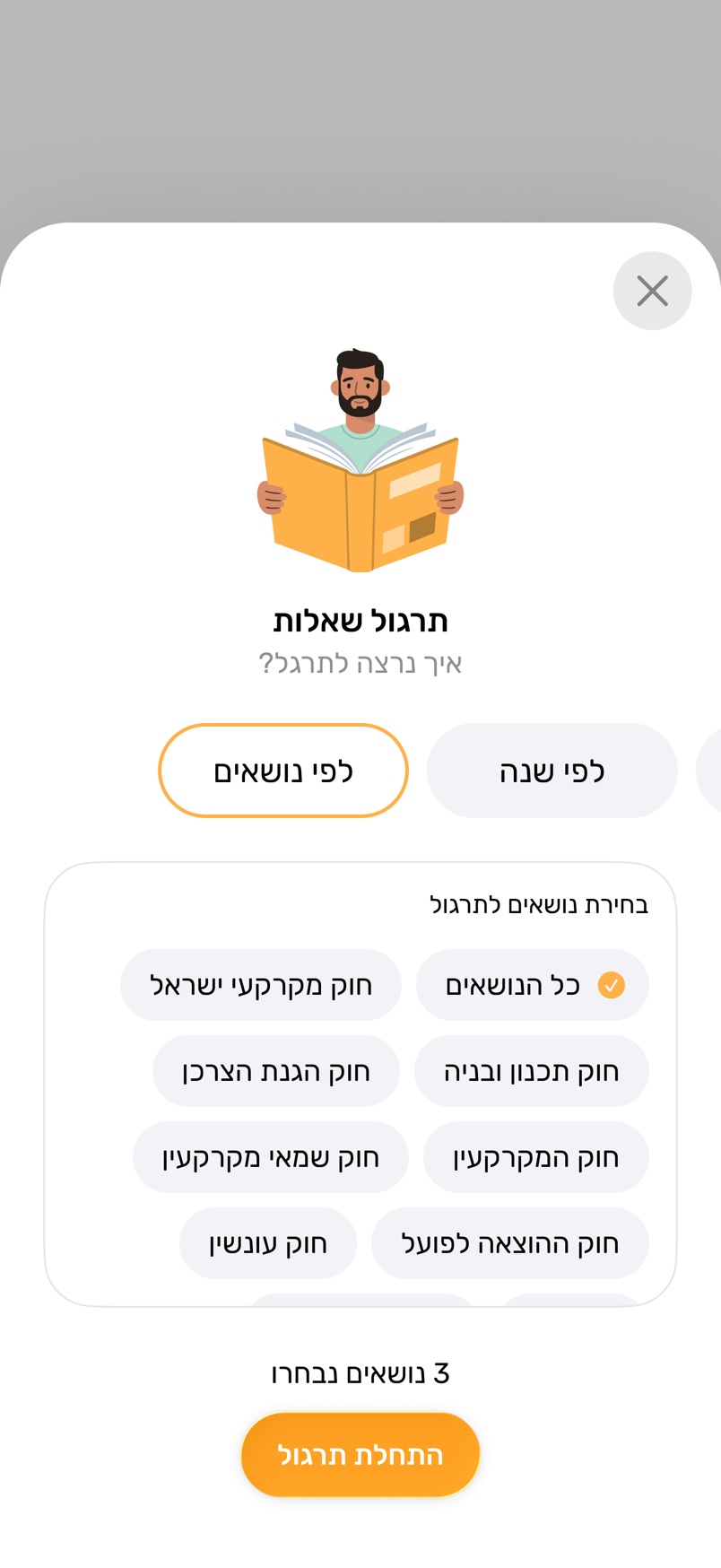 Estatest practice by topic