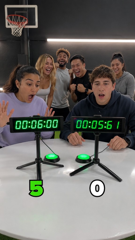 Viral timer trend - stop at the target second without looking